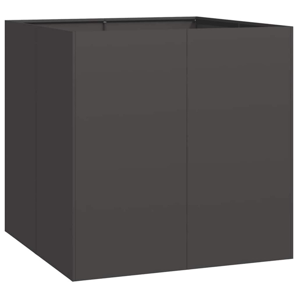 VIDAXL Jardiniere noir 80x80x80 cm acier