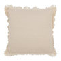 Voir la diapositive 1 : Paris Prix Coussin Déco à Franges  Mousseline  45x45cm Beige Clair