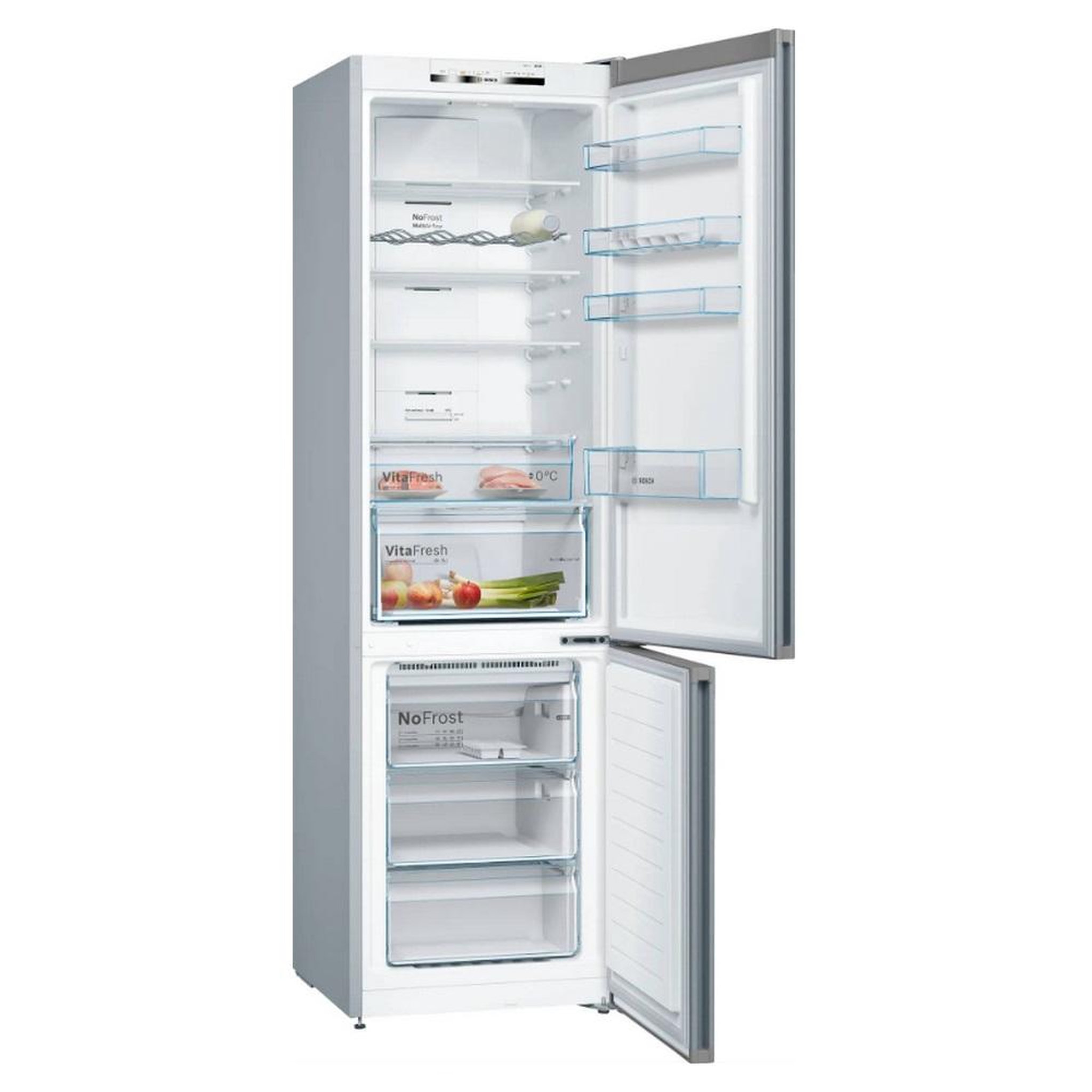 Voir la diapositive 3 : BOSCH Réfrigérateur combiné 60cm 368l nofrost inox - KGN39VLEB