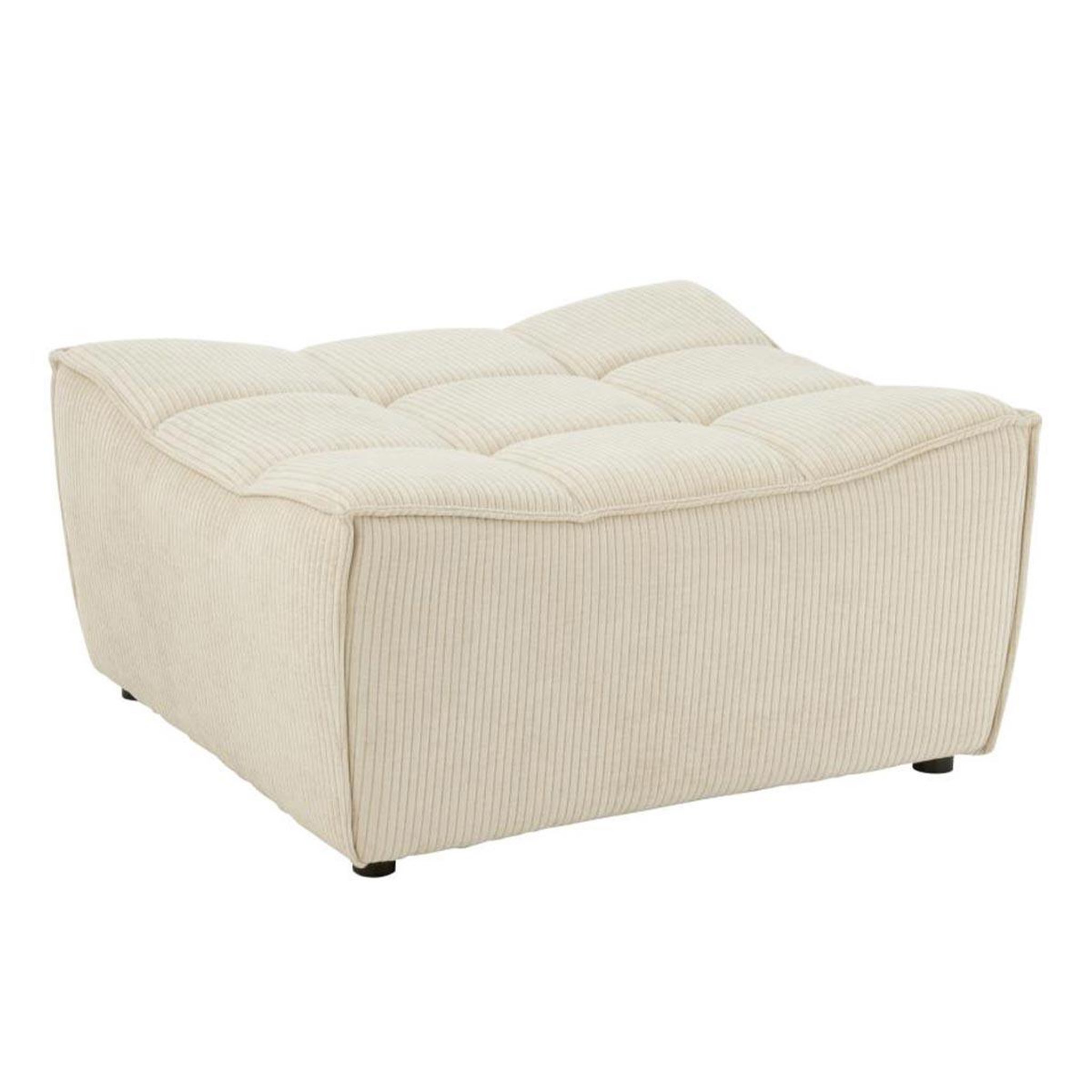 J-LINE Pouf matelassé  grid  92cm beige