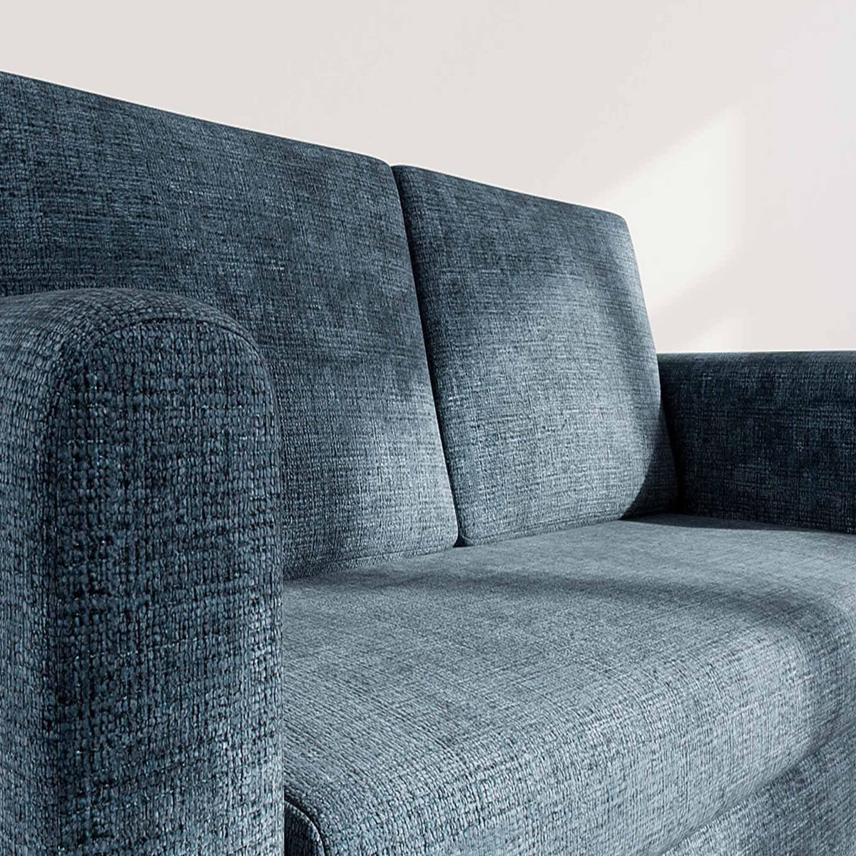 BEST MOBILIER Marilia - canapé 2 places convertible déplimousse en velours texturé