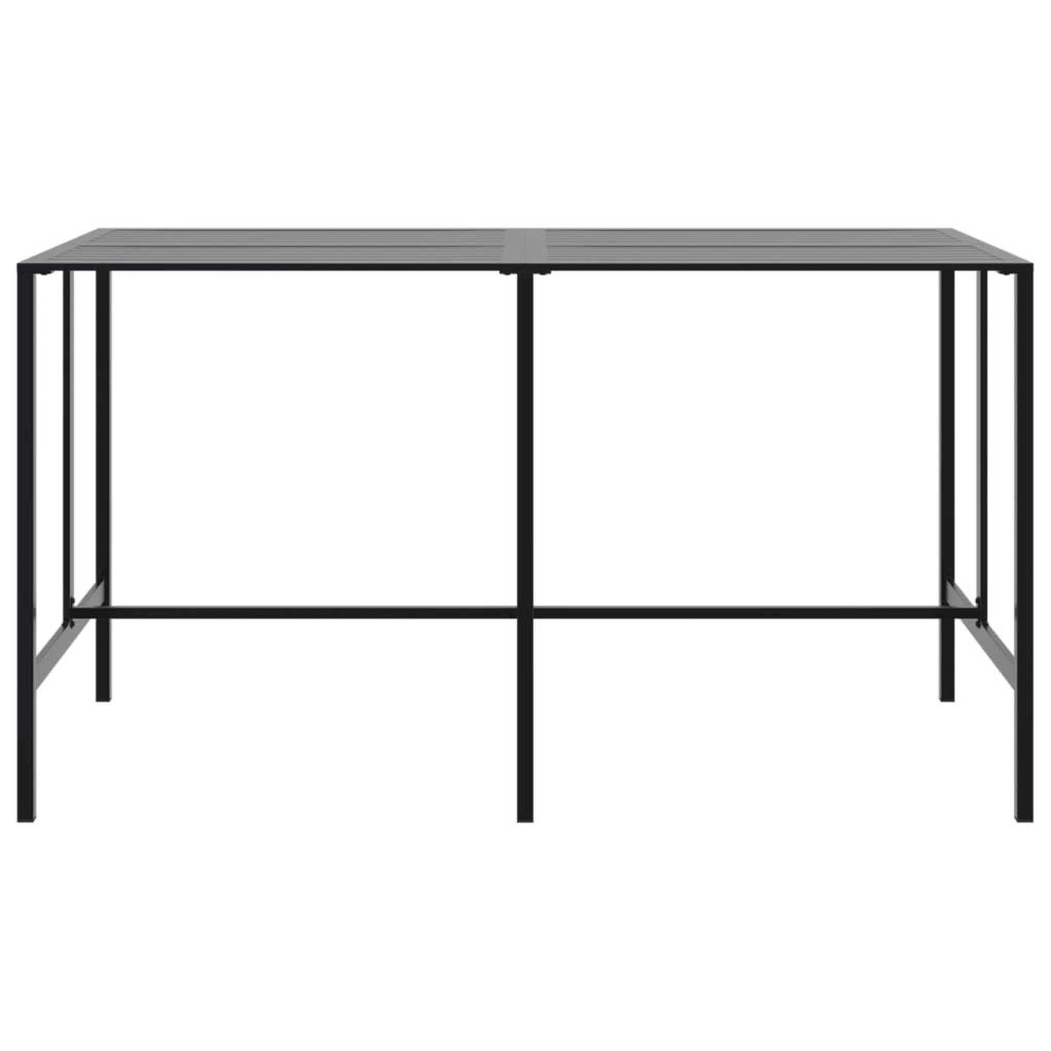 Voir la diapositive 5 : VIDAXL Ensemble de bar de jardin 11 pcs noir acier enduit de poudre
