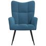 Voir la diapositive 3 : VIDAXL Chaise de relaxation Bleu Velours