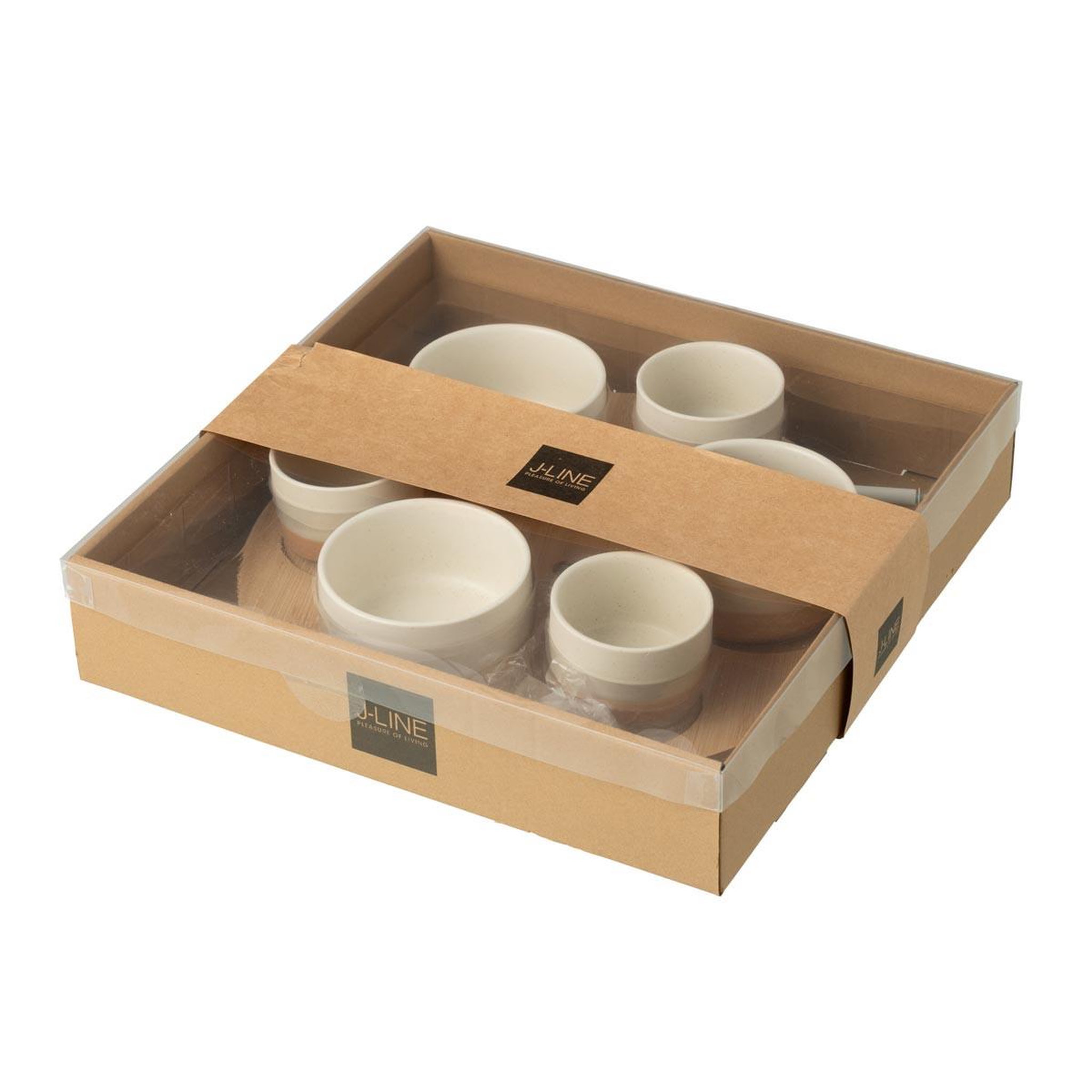 Voir la diapositive 4 : J-LINE Service Apéritif 7 Pièces  Avery  29cm Blanc