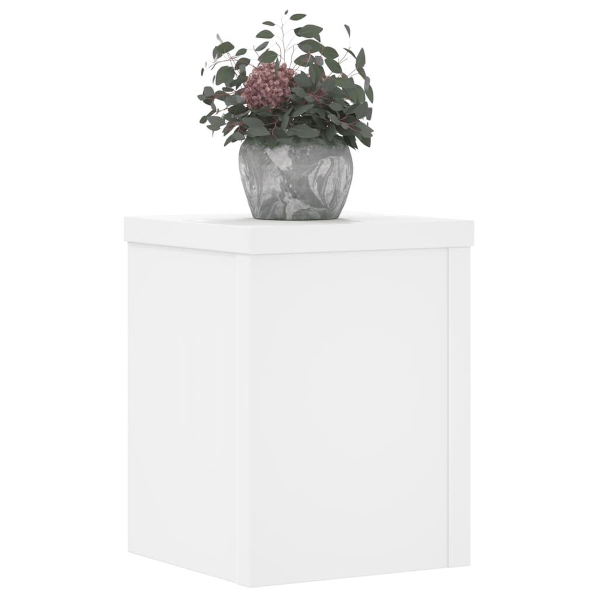 Voir la diapositive 3 : VIDAXL Supports pour plantes 2 pcs blanc 15x15x20 cm bois d'ingenierie