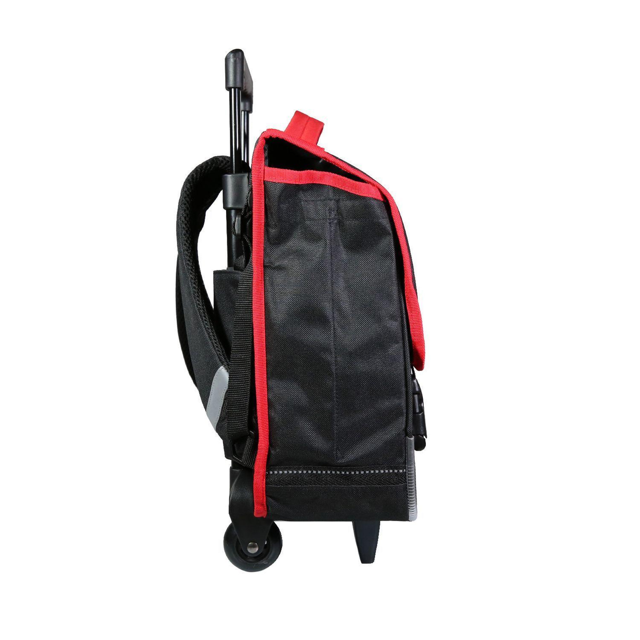 Voir la diapositive 3 : Bagtrotter BAGTROTTER Cartable à roulettes 38 cm Spiderman Noir Toile d'araignée