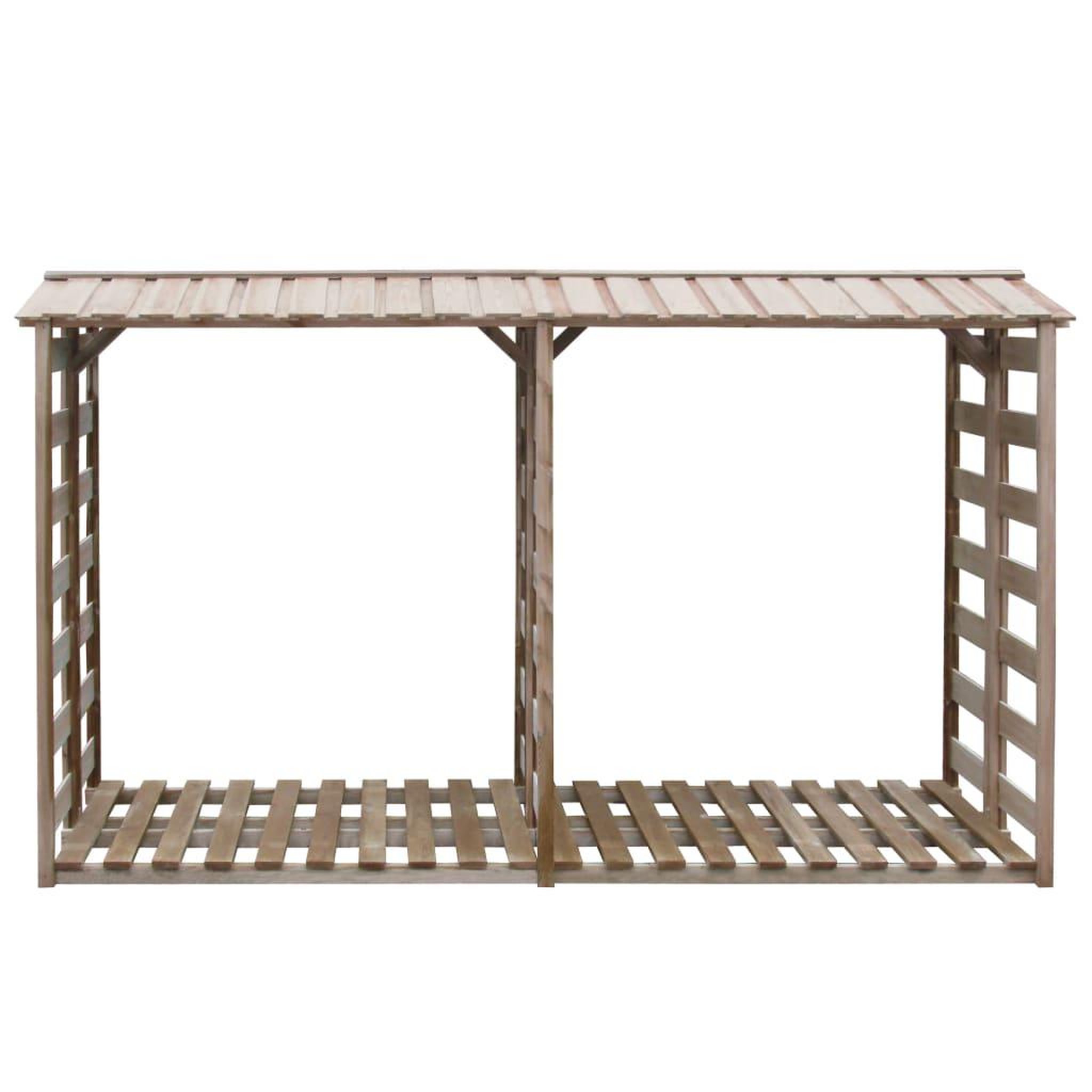 Voir la diapositive 2 : VIDAXL Abri de stockage du bois de chauffage 300x90x176cm Pin impregne