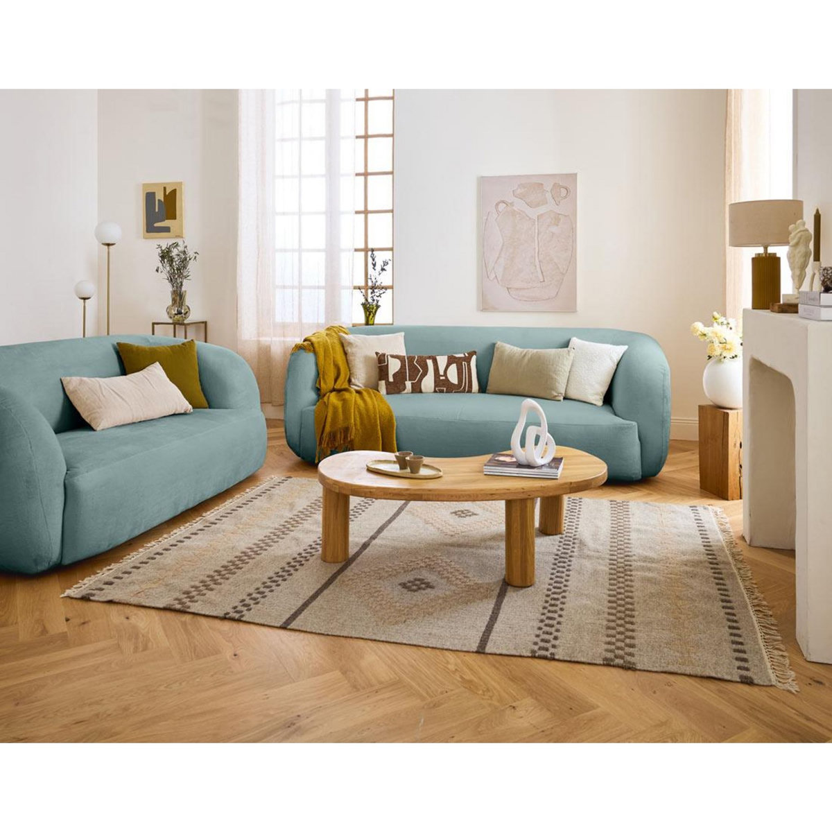 LISA DESIGN Ernee - canapé 2 places - en velours