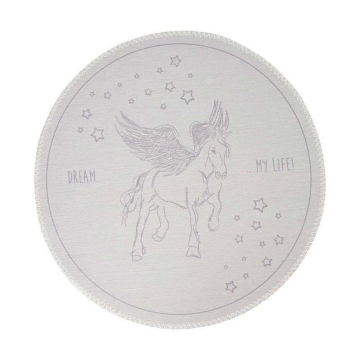 Paris Prix Tapis Rond Enfant Imprimé  Bambini III  160cm Gris