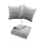 Voir la diapositive 2 : Paris Prix Couvre-Lit & 2 Housses de Coussin  Solange  240x260cm Gris