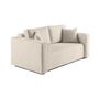 Voir la diapositive 3 : BEST MOBILIER Topaze - canapé droit 2 places - en tissu velours relief