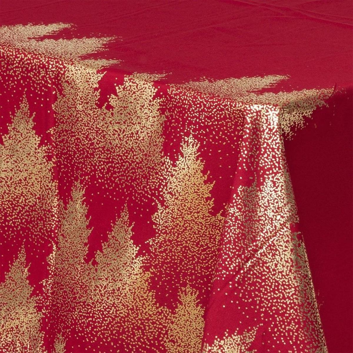 ATMOSPHERA Nappe 140x240 cm Sapin rouge or