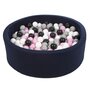  Piscine à balles Aire de jeu + 300 balles bleu marine noir, blanc, rose clair,gris