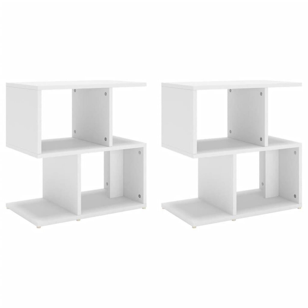 VIDAXL Tables de chevet 2 pcs blanc 50x30x51,5 cm bois d'ingenierie
