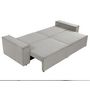 Voir la diapositive 4 : BEST MOBILIER Cezanne - canapé droit 3 places convertible avec coffre en velours côtelé