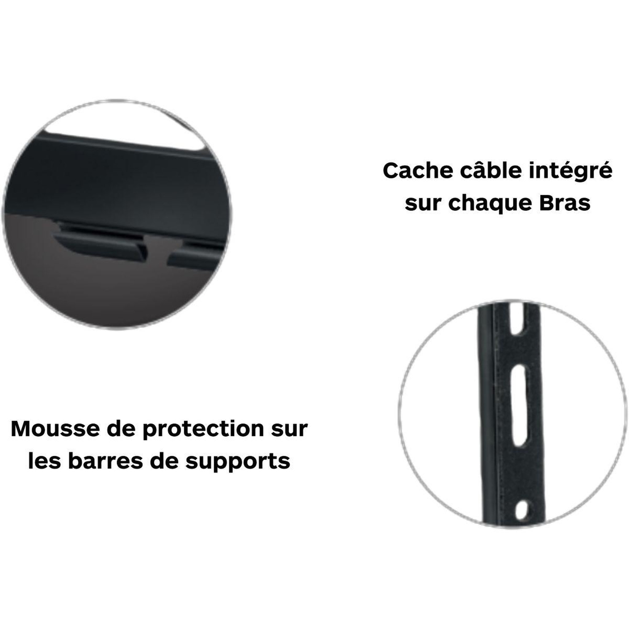 Voir la diapositive 5 : ADEQWAT Support mural tv mouv tv 32-85''