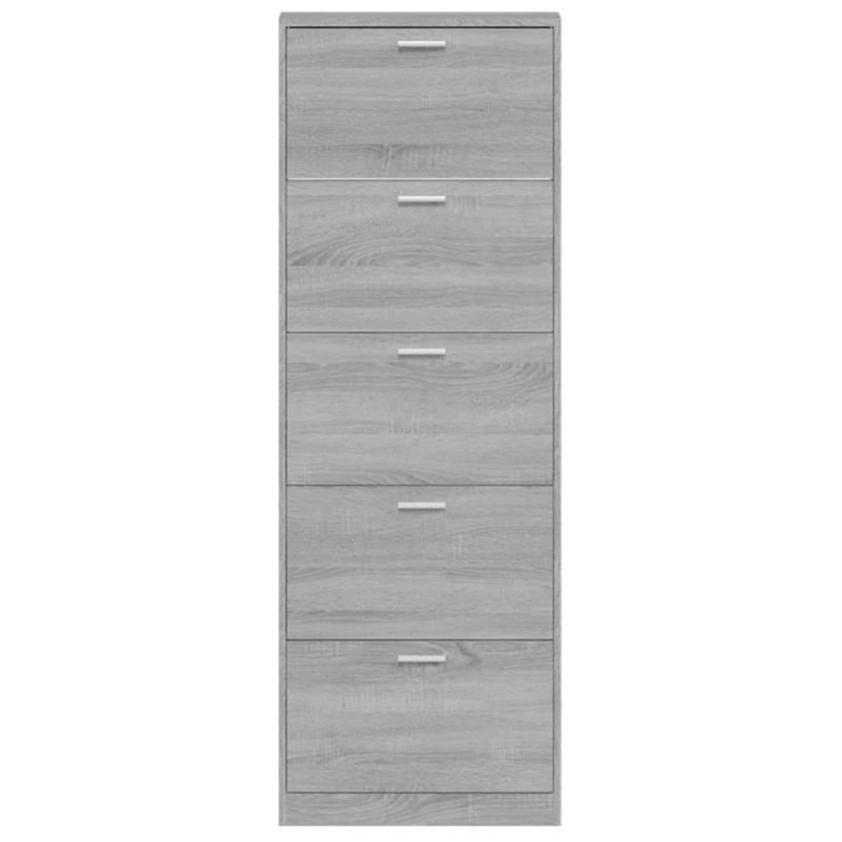 VIDAXL Armoire à chaussures Sonoma gris 59x17x169 cm Bois d ingénierie