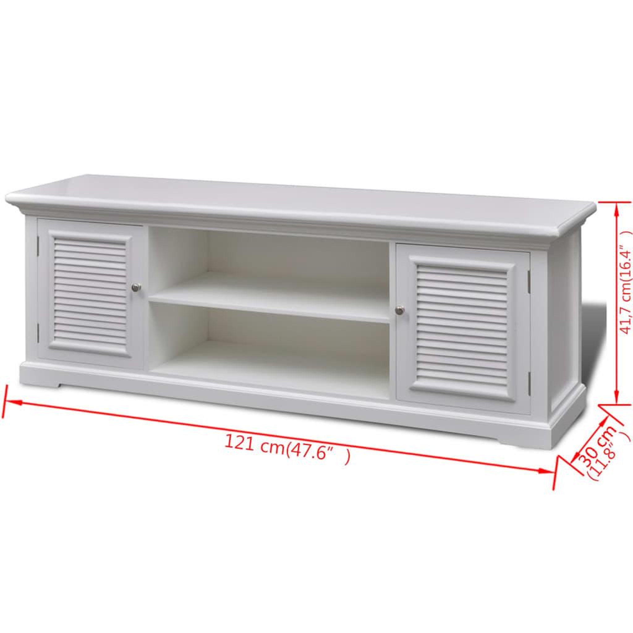 Voir la diapositive 6 : VIDAXL Meuble tv blanc bois