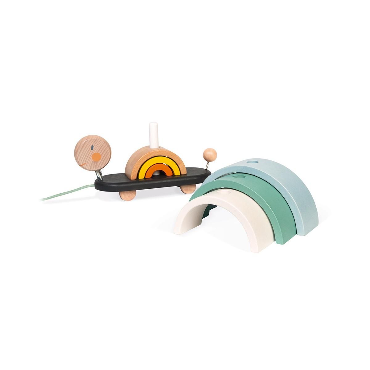 Juratoys-Janod Tortue arc en ciel Sweet cocoon