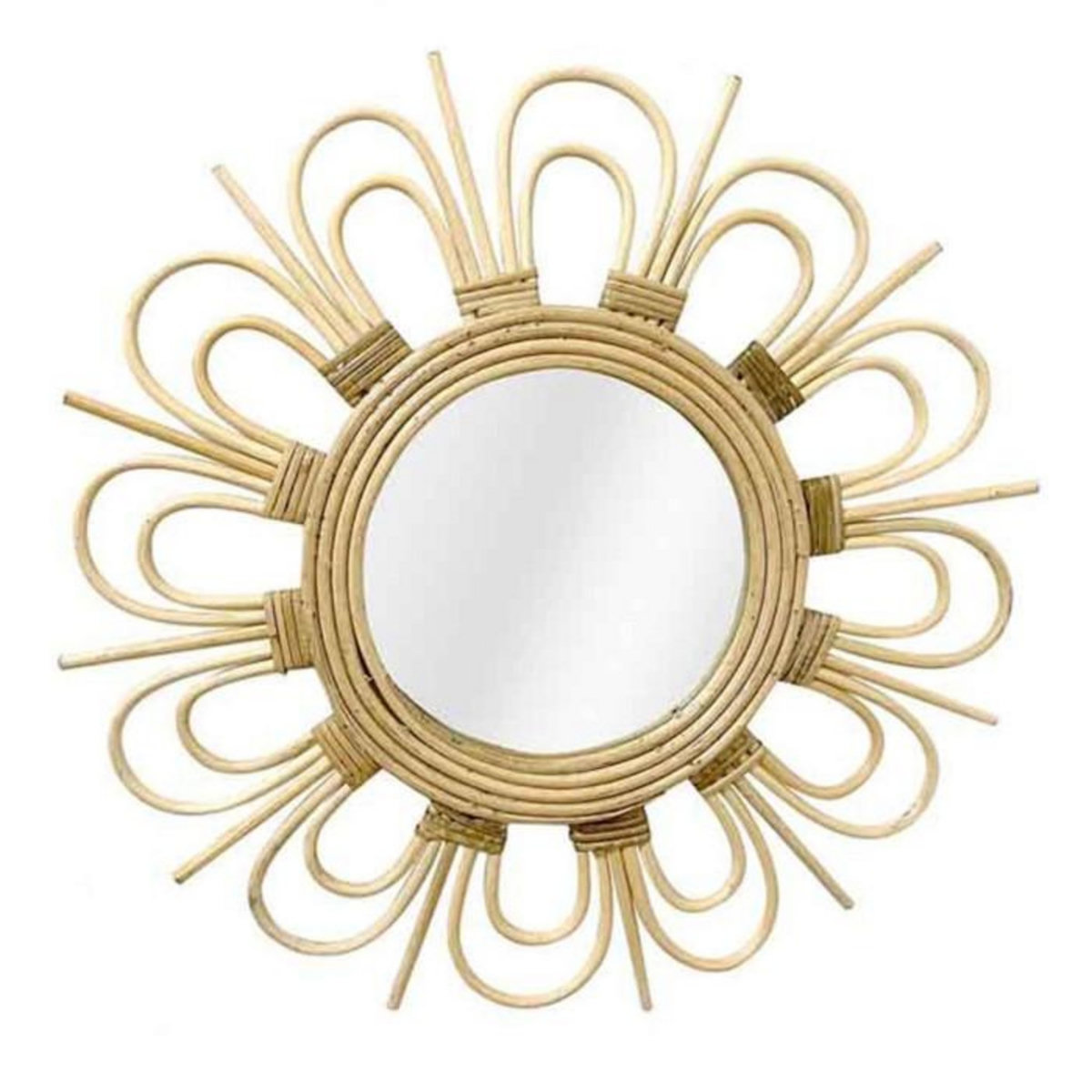 Paris Prix Miroir Mural Design en Rotin  Aina  43cm Naturel