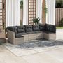 Voir la diapositive 1 : VIDAXL Salon de jardin avec coussins 7 pcs gris clair resine tressee