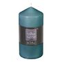 Voir la diapositive 2 : COMPTOIR DE LA BOUGIE Bougie Cylindrique Déco  Hugo  14cm Bleu Canard