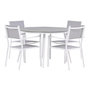 Voir la diapositive 1 : Paris Prix Ensemble Table de Jardin & 4 Chaises  Break & Copacabana  120cm Gris