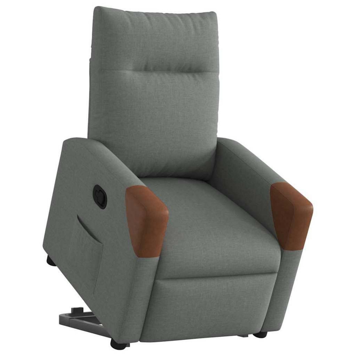 VIDAXL Fauteuil inclinable Gris fonce Tissu