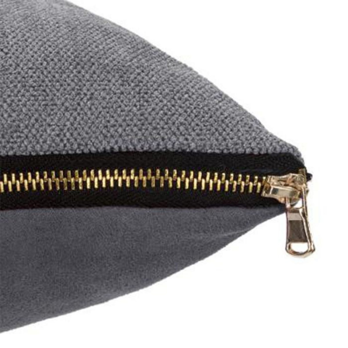 ATMOSPHERA Coussin Déco Carré  Zipper  40x40cm Gris