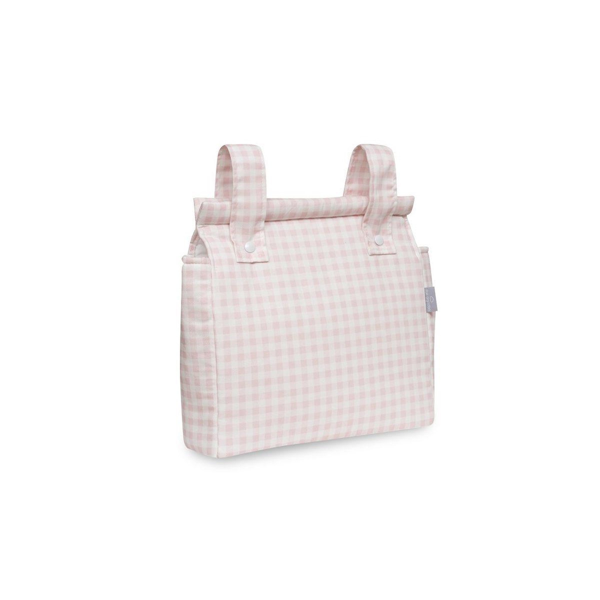 Voir la diapositive 3 : INTERBABY Sac de poussette  vichy - rose - se suspend au guidon