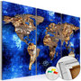 Voir la diapositive 1 : Paris Prix Tableau en Liège  Carte du Monde - Golden Continents