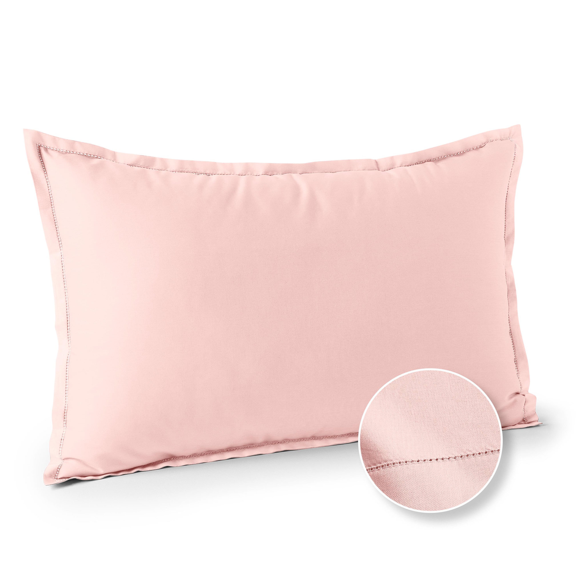 Voir la diapositive 1 : ACTUEL Taie d'oreiller unie en percale de coton 70 fils - collection permanente