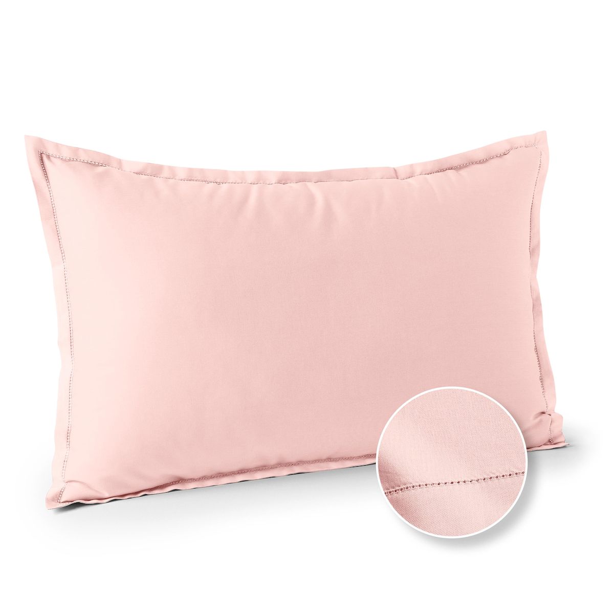 ACTUEL Taie d'oreiller unie en percale de coton 70 fils - collection permanente