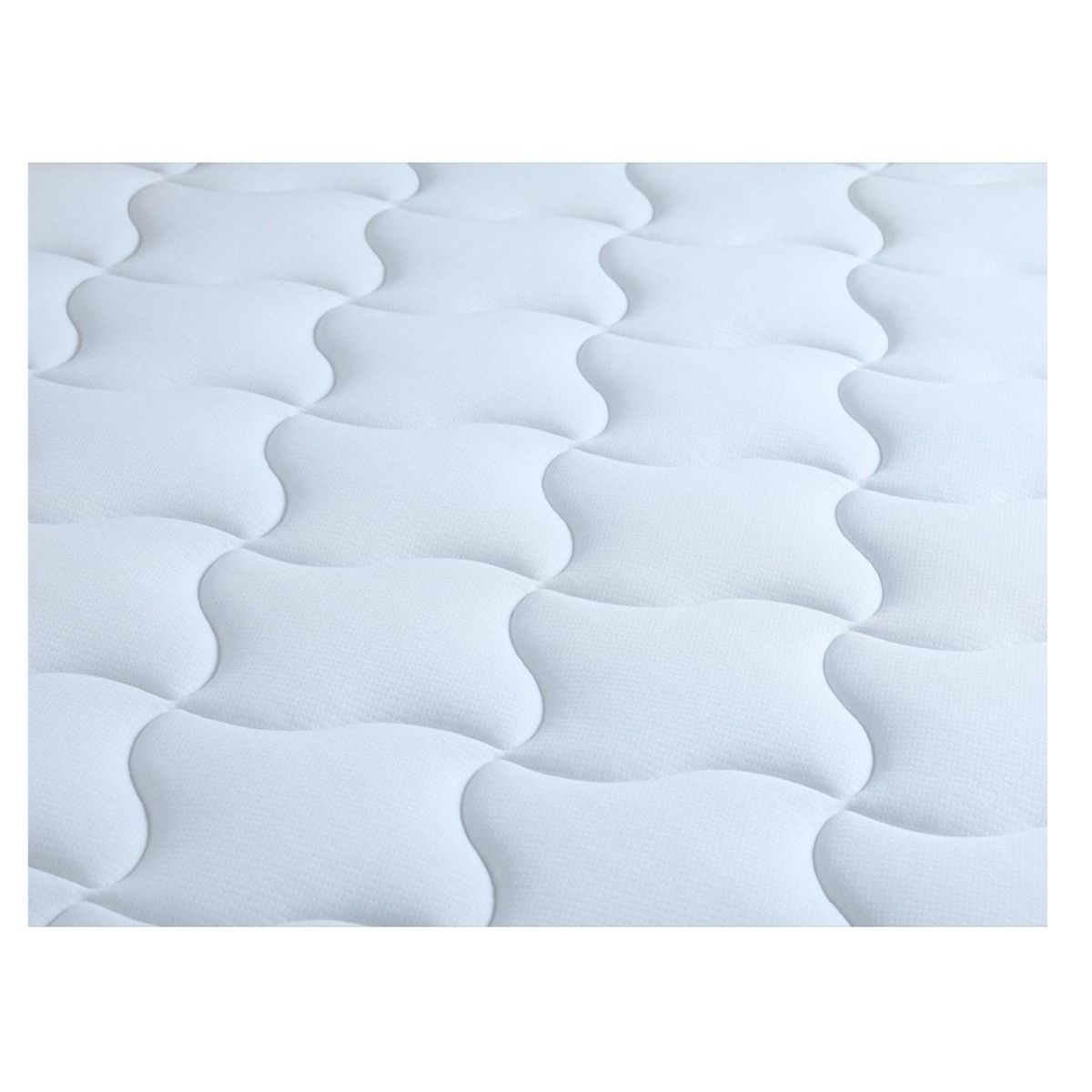 Ensemble literie matelas 378 ressorts ensachés + sommier tapissier gris chiné 90x190 cm ASTRE