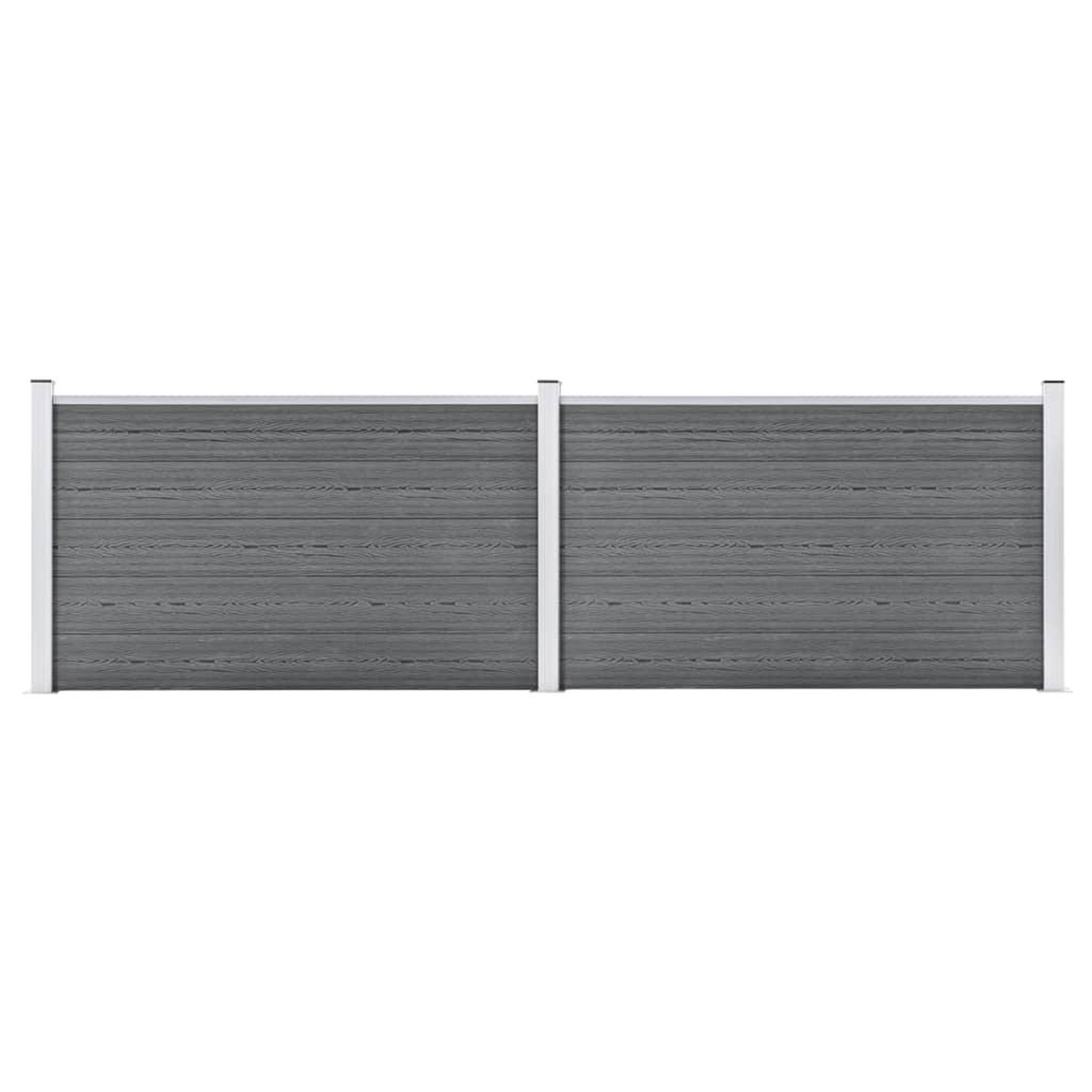 Voir la diapositive 1 : VIDAXL Cloture de jardin WPC 353x106 cm Gris