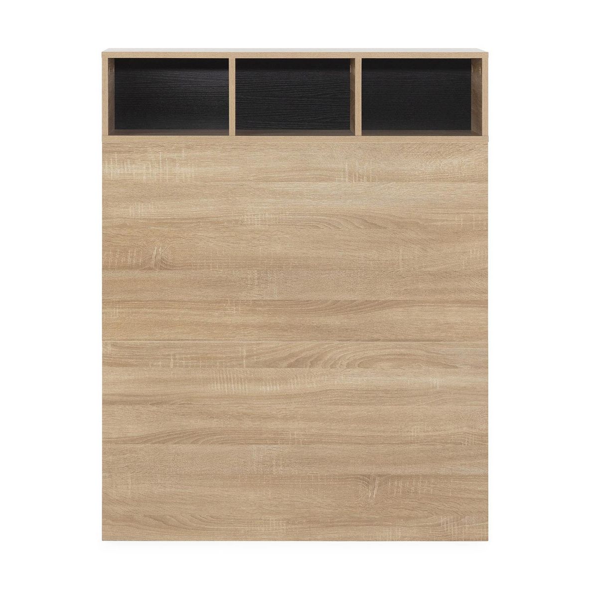 VS VENTA-STOCK Tête de lit Zeus 95 cm avec rangement chêne, 2 portes 9 trous