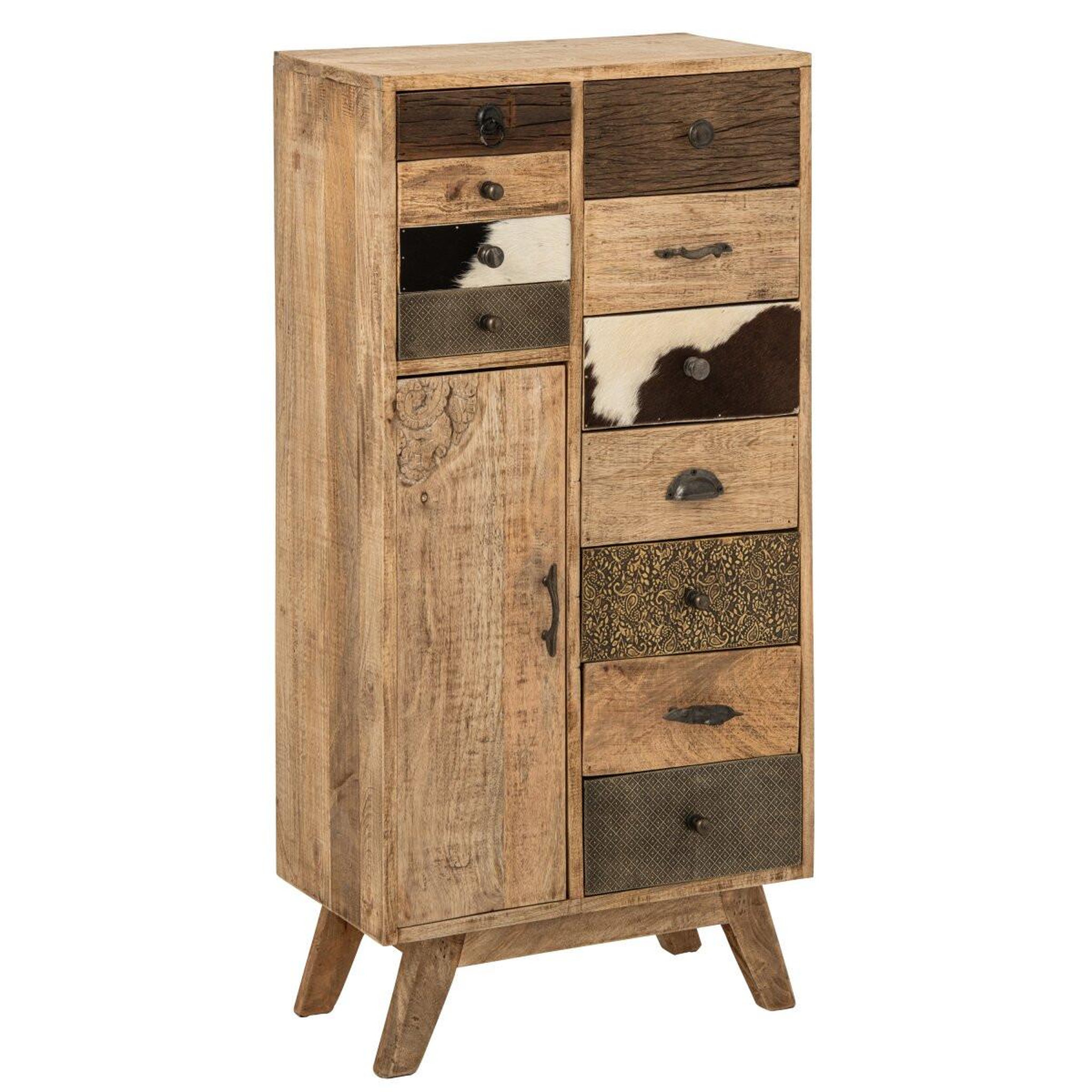 J-LINE Commode à tiroirs en bois  jonas  110cm naturel