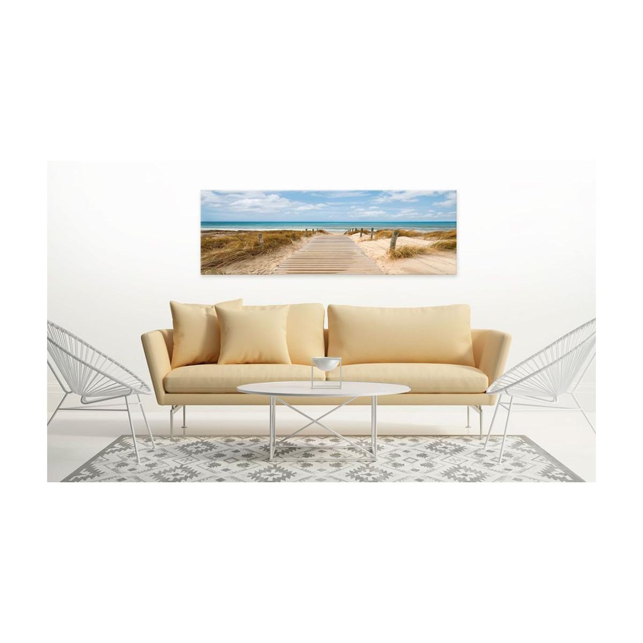 Voir la diapositive 2 : Paris Prix Tableau imprimé  windy beach