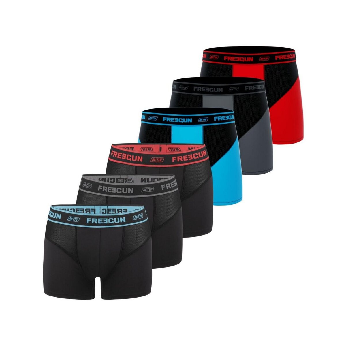 FREEGUN Lot de 6 Boxers homme Aktiv Sport pas cher Auchan