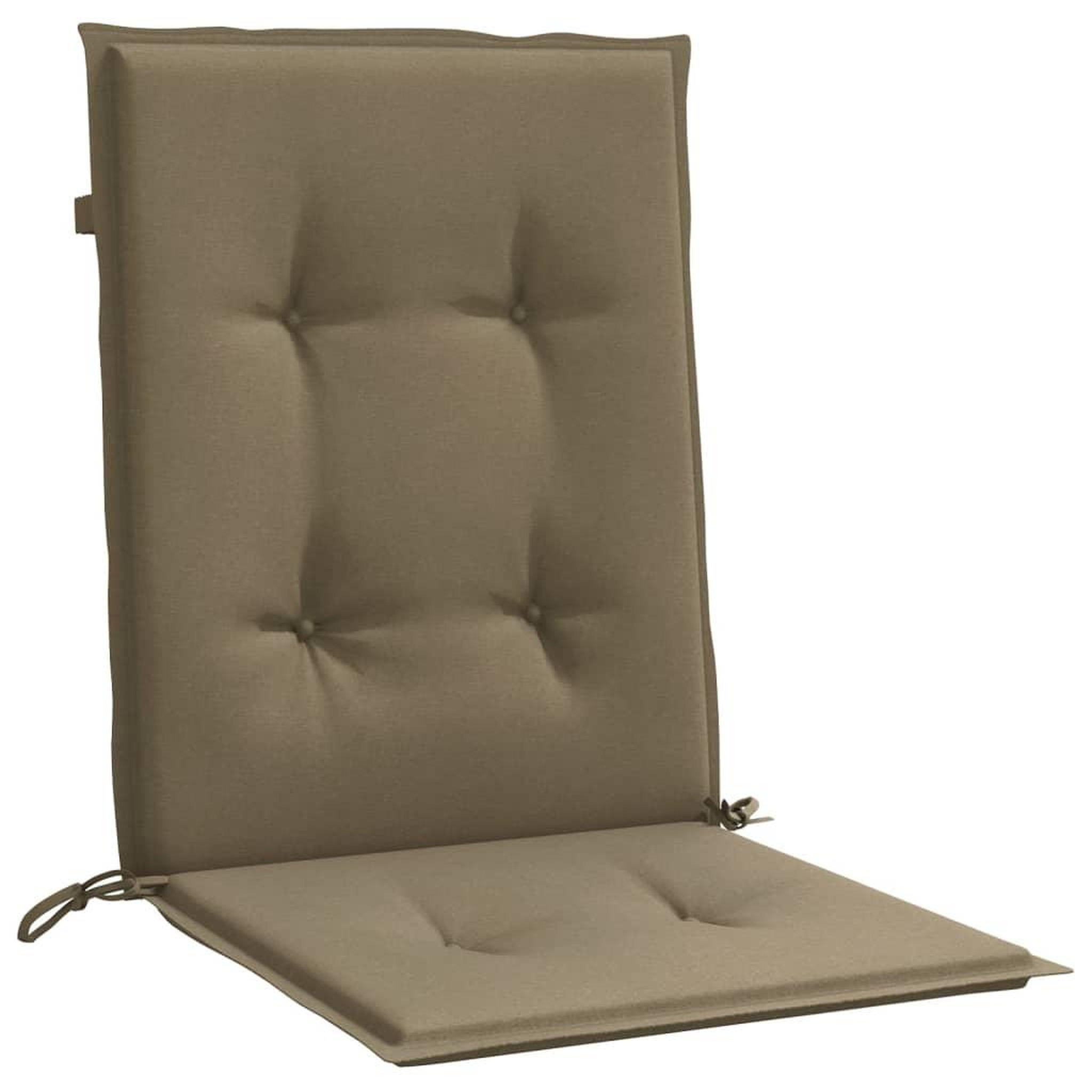 Voir la diapositive 5 : VIDAXL Coussins de chaise a dossier bas lot de 2 taupe melange tissu