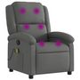 Voir la diapositive 2 : VIDAXL Fauteuil de massage inclinable Gris fonce Tissu