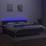 Voir la diapositive 4 : VIDAXL Sommier a lattes de lit et matelas et LED Gris fonce 200x200 cm