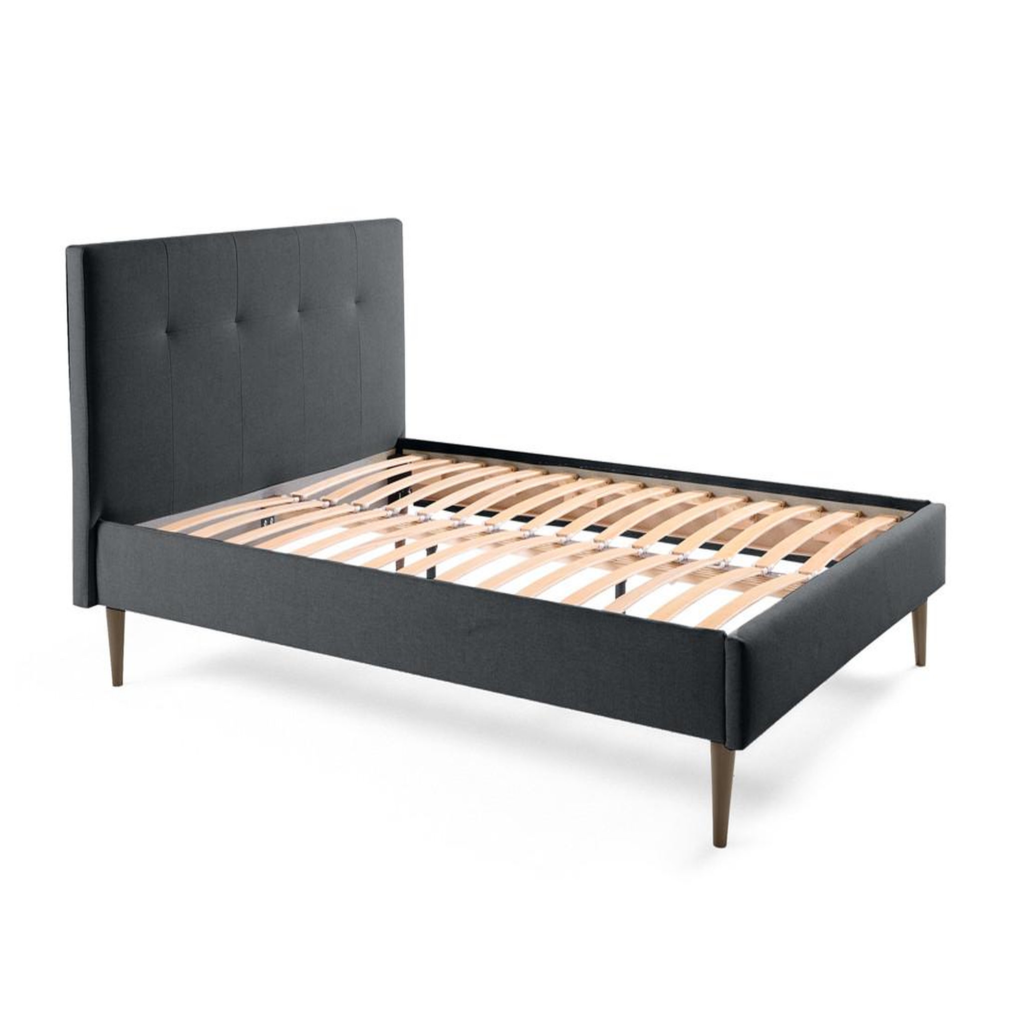 Voir la diapositive 4 : BEST MOBILIER Monet - lit - 160x200 - sommier inclus - en tissu