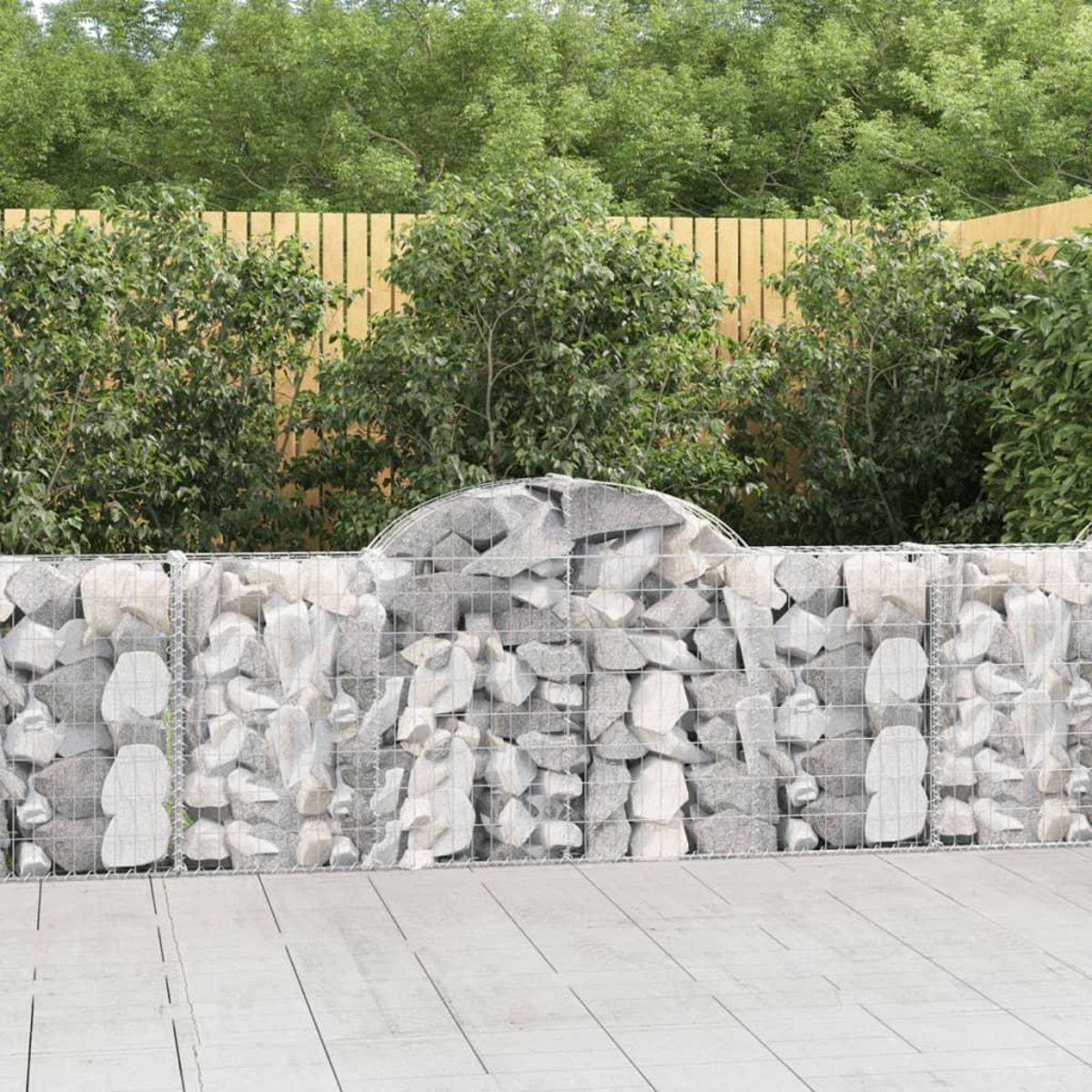 VIDAXL Paniers a gabions arques 13 pcs 200x30x80/100 cm Fer galvanise