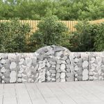 VIDAXL Paniers a gabions arques 13 pcs 200x30x80/100 cm Fer galvanise