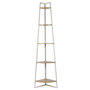 Voir la diapositive 1 : The Home Deco Factory Etagère d'angle 5 niveaux en bois et métal EDISON - Blanc et marron