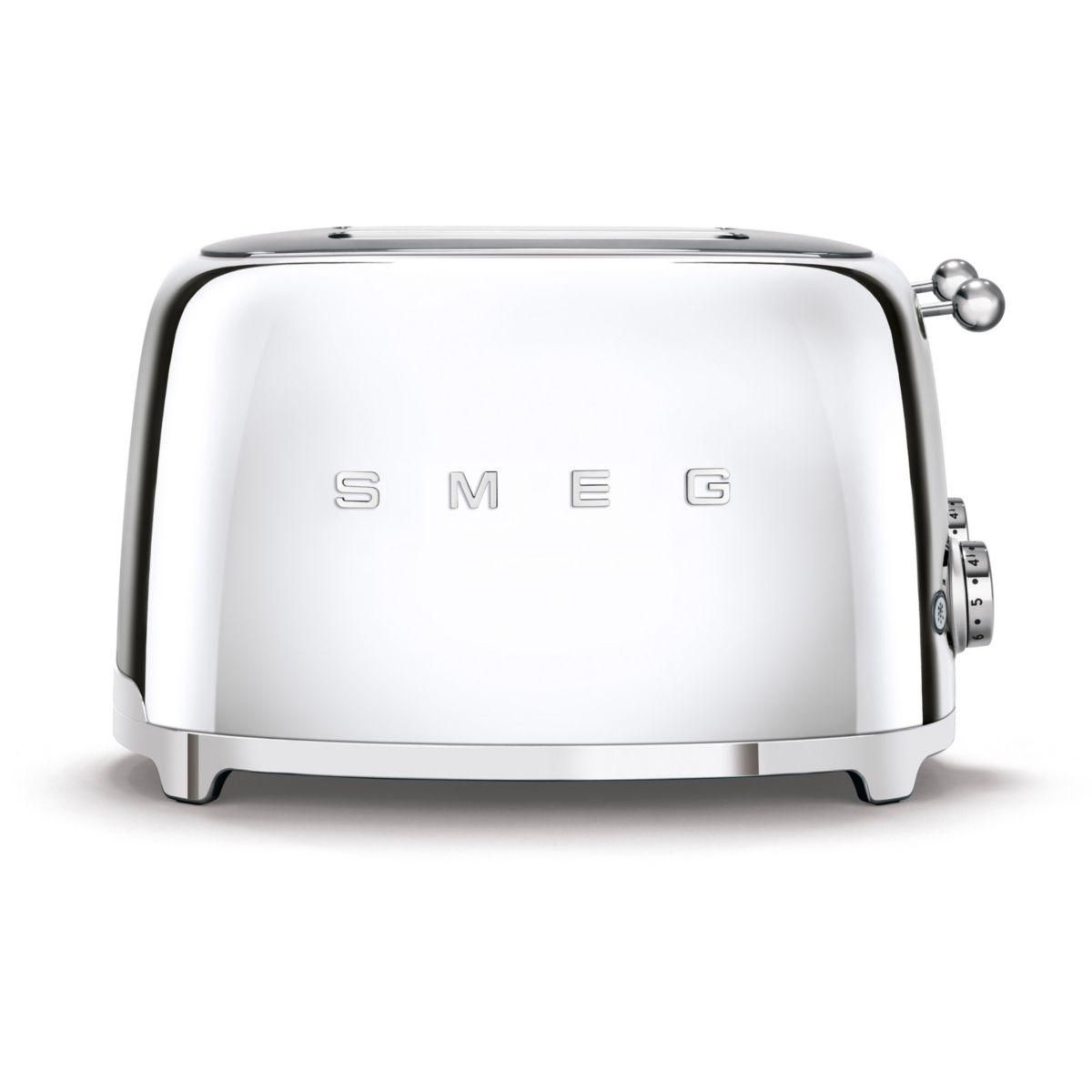 SMEG Grille-pain TSF03SSEU Toaster 4 tranches Chrome
