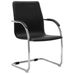 VIDAXL Chaise de bureau cantilever Noir Similicuir