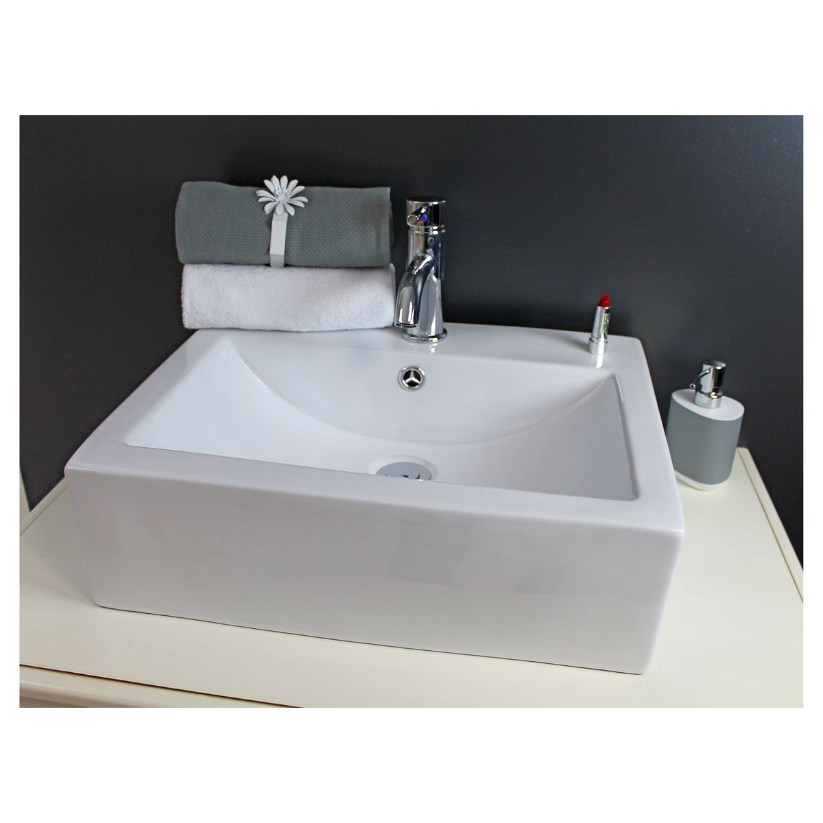 ONDEE CUBIC Vasque 52x41cm BLANC