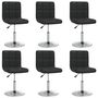 Voir la diapositive 1 : VIDAXL Chaises a manger lot de 6 noir similicuir